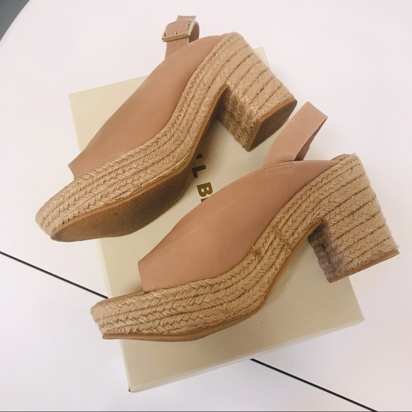 ALL BLACK Chunky Sling Heel Nude Padrille size 39 - Picture 4 of 16